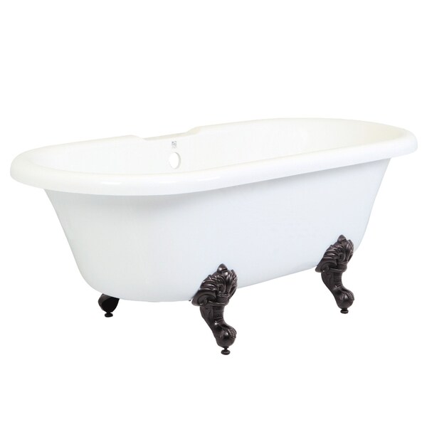Aqua Eden 66.56 L, 29.5 W, White/Oil Rubbed Bronze, Acrylic VTDS672924JNH5 - main